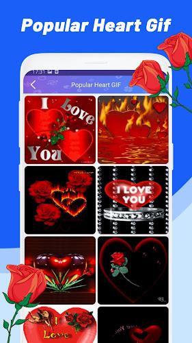 Love Heart Sticker - Emoji GIF Tangkapan skrin 3