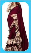 Women Fashion Ruffle Sarees Tangkapan skrin 2