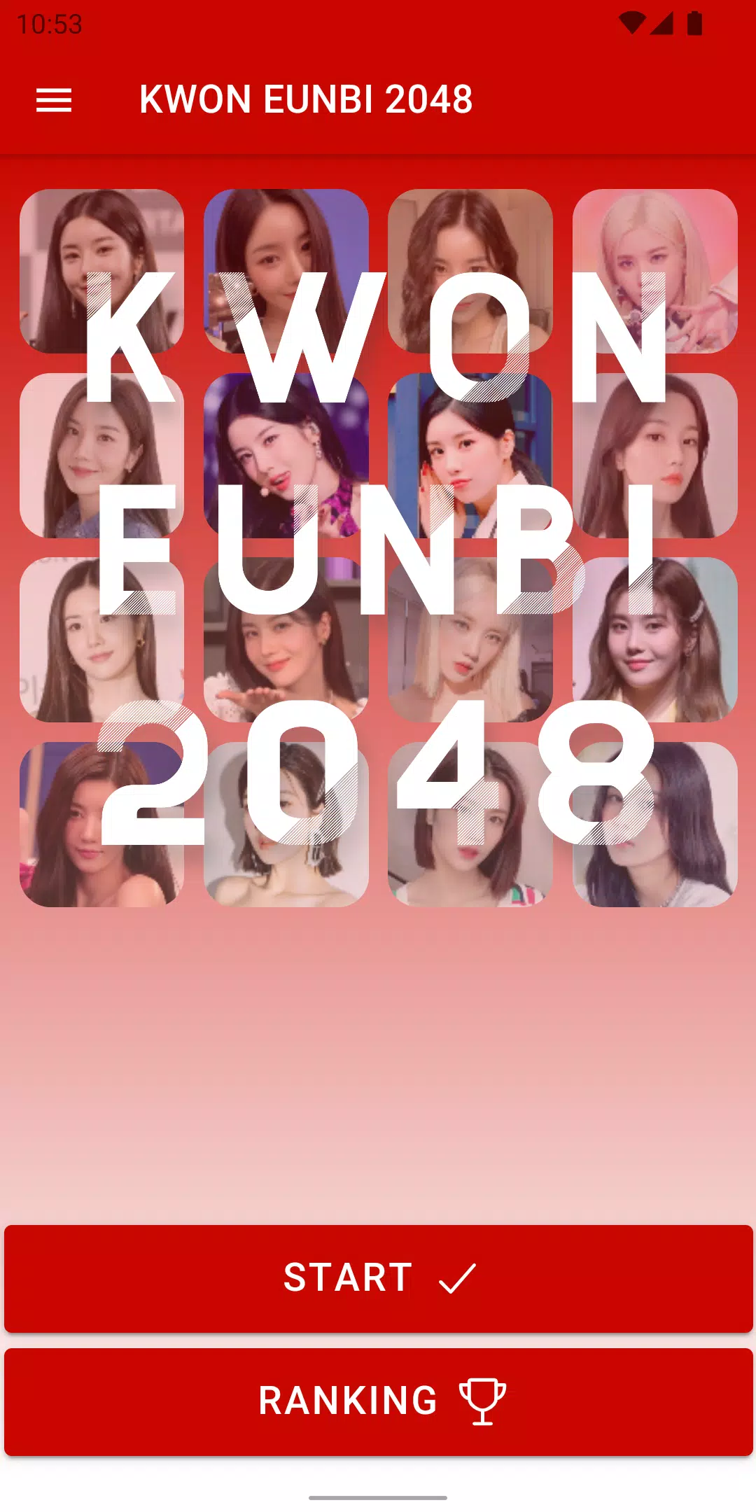 KWON EUNBI 2048 Game Schermafbeelding 1