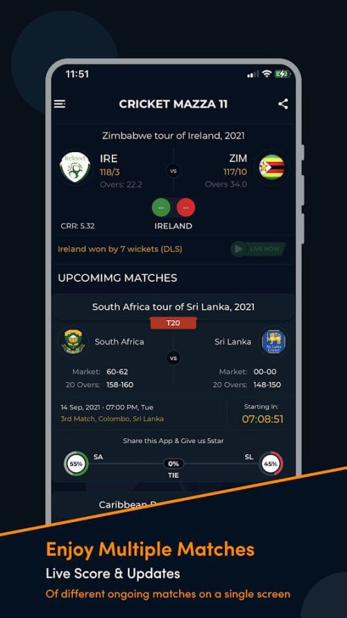 Cricket Mazza 11 Live Line Mod ဖန်သားပြင်ဓာတ်ပုံ 3