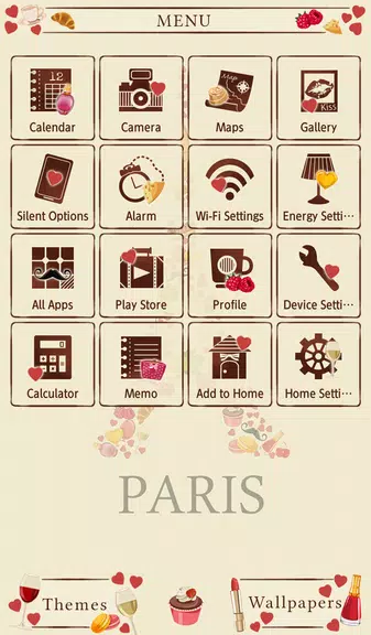 Sweet Paris Theme Скриншот 2
