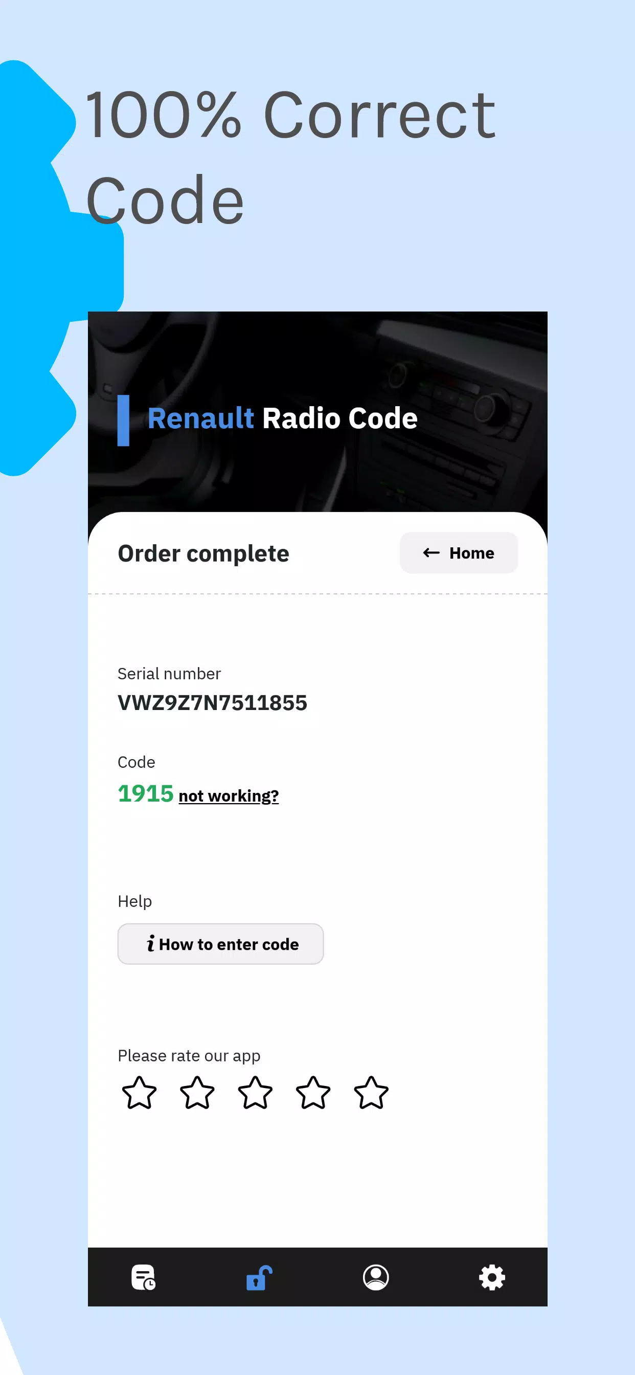 VW Radio Code Generator Capture d'écran 3
