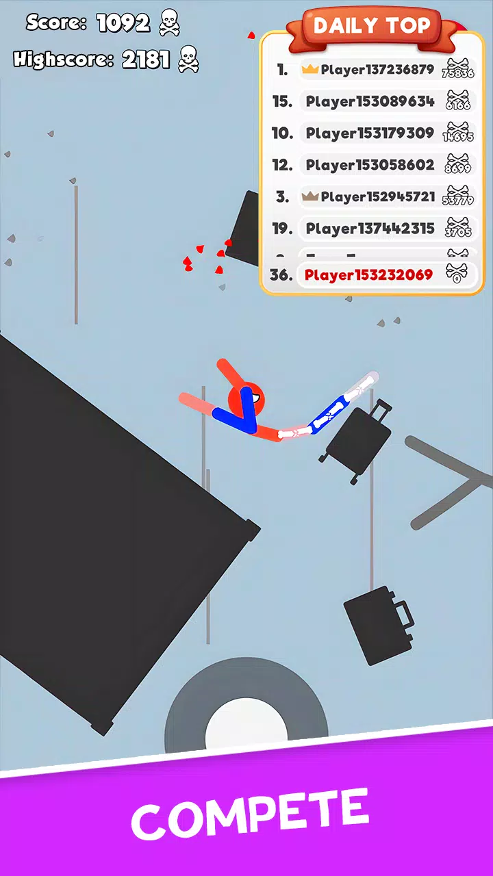 Stickman Broken Bones io Tangkapan skrin 2