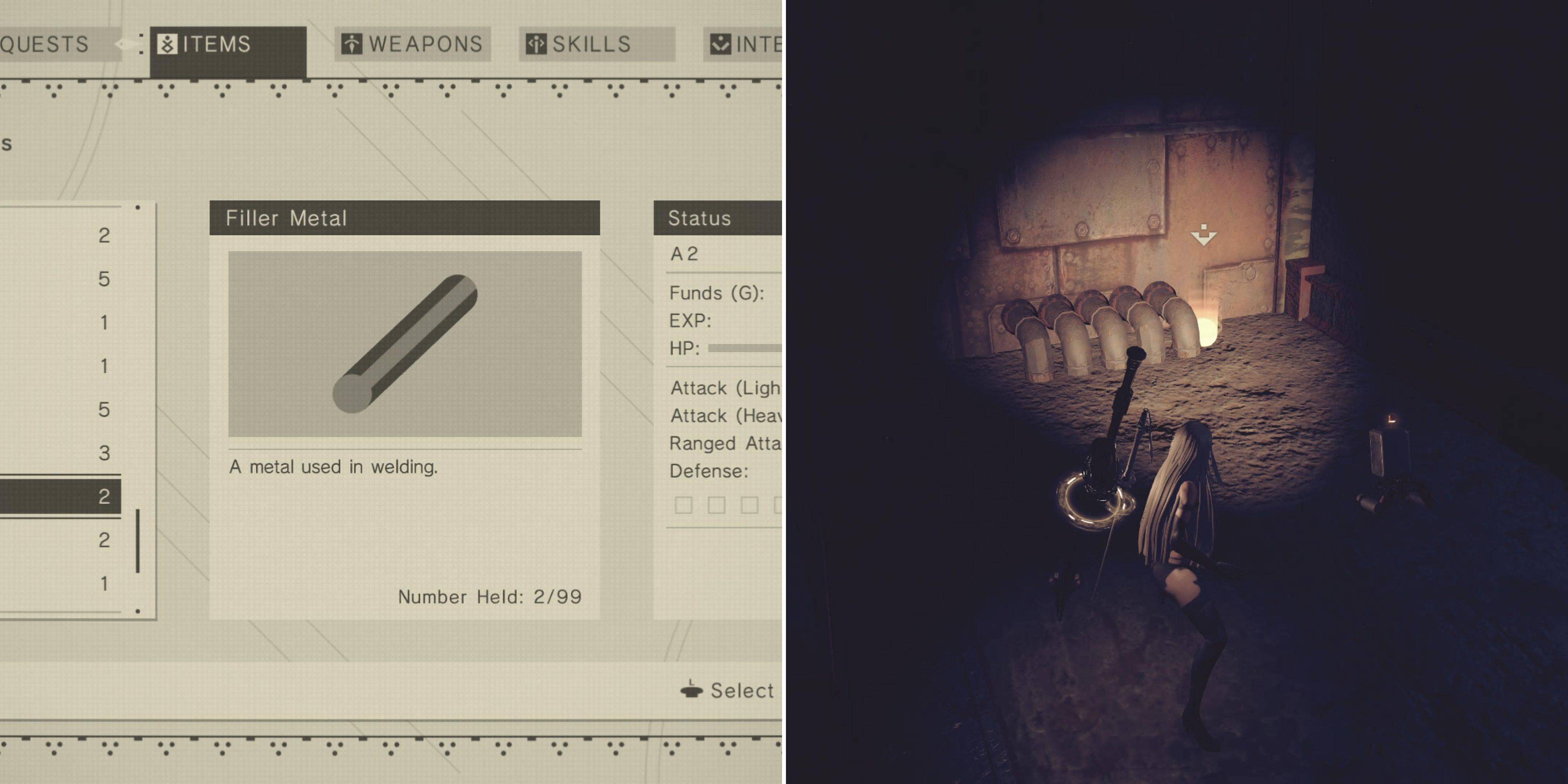 NIER：自动机填充金属位置指南