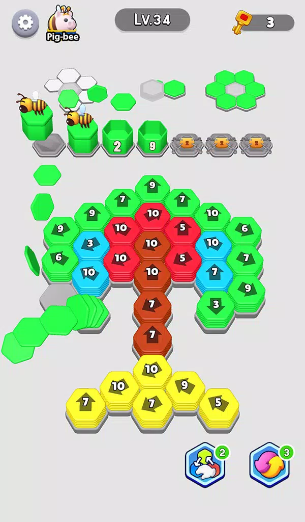 Bee Out - Hexa Away Puzzle ภาพหน้าจอ 2