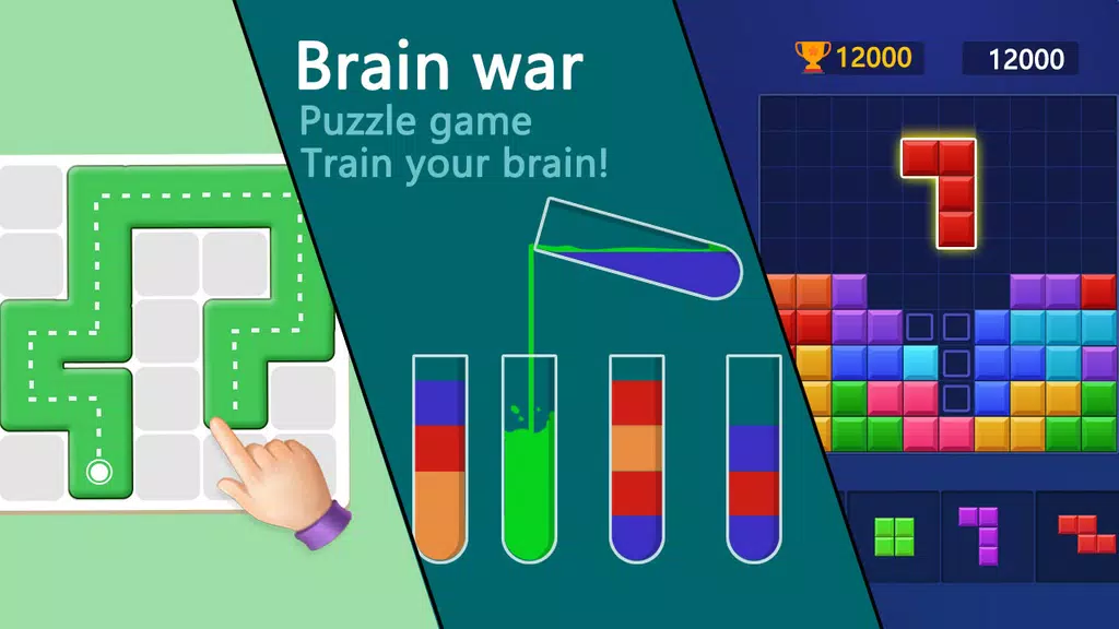 Brain war - puzzle game Ekran Görüntüsü 1