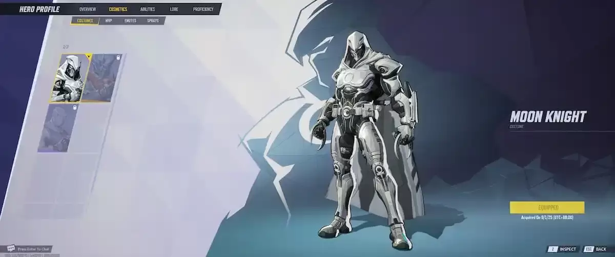 Marvel Rivals Moon Knight Golden Moonlight Skin