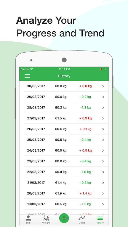 BMI Calculator: Weight Tracker Captura de pantalla 4