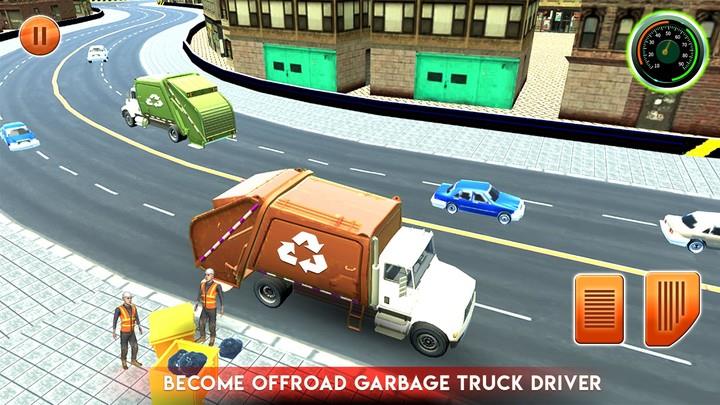 City Garbage Truck Driving Sim Screenshot 1