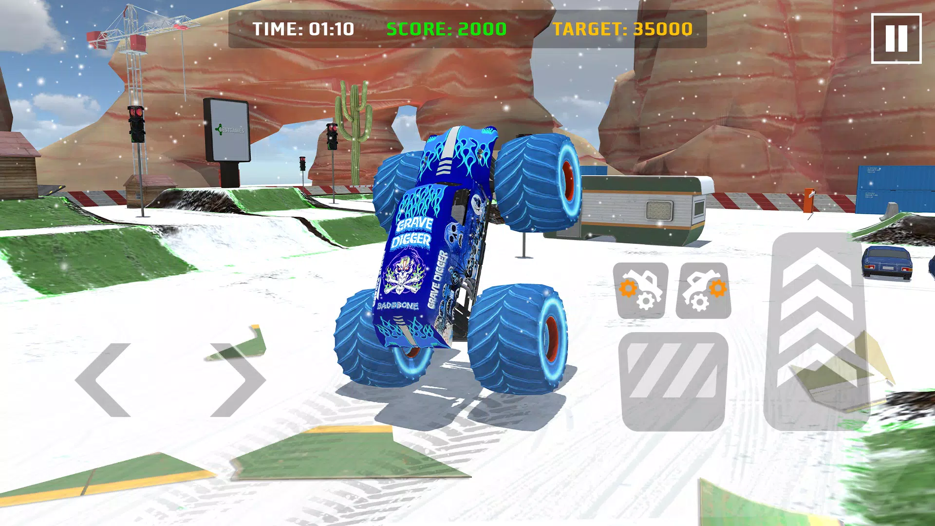 Car Games: Monster Truck Stunt Schermafbeelding 1