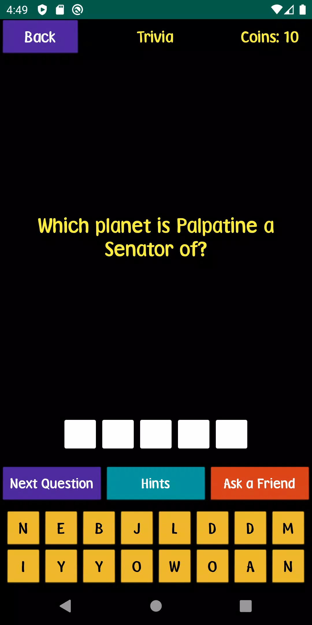 Quiz For SW Fans Скриншот 1