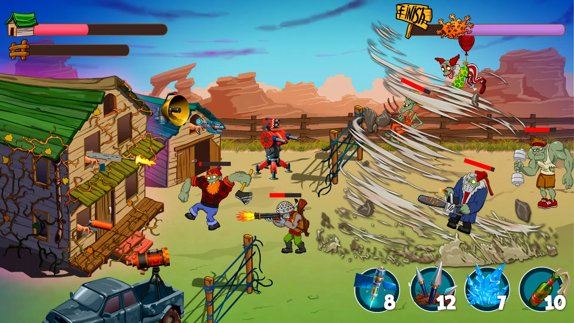 Zombie Rush Village Defense স্ক্রিনশট 1