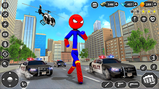 Stick Rope Hero Superhero Game Screenshot 2