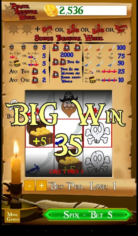 Pirate Treasure Wheel Screenshot 3