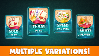 Canasta Plus Offline Card Game Скриншот 2