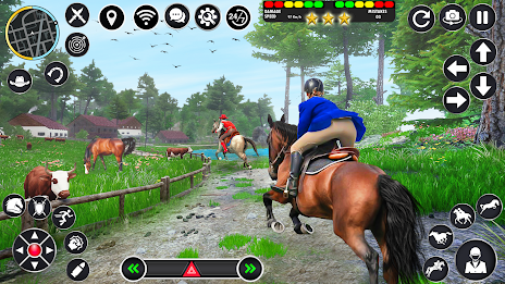 Horse Racing Games Horse Rider Schermafbeelding 1