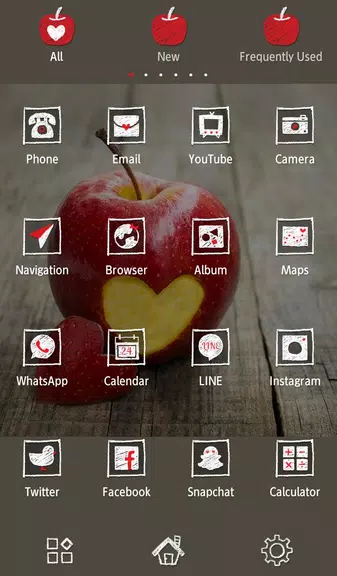 Heart Apple Theme +HOME Tangkapan skrin 2