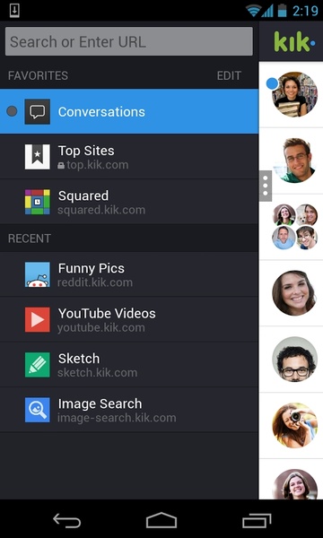 Kik Messenger Tangkapan skrin 1