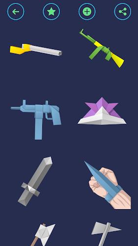 Armas de origami de papel Captura de pantalla 4