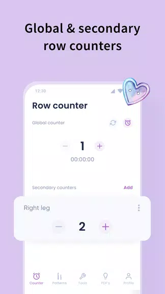 Crochet row counter & patterns Tangkapan skrin 3