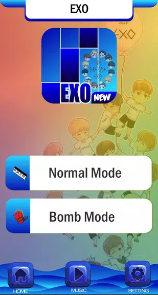 EXO Chibi Piano Tiles Schermafbeelding 3