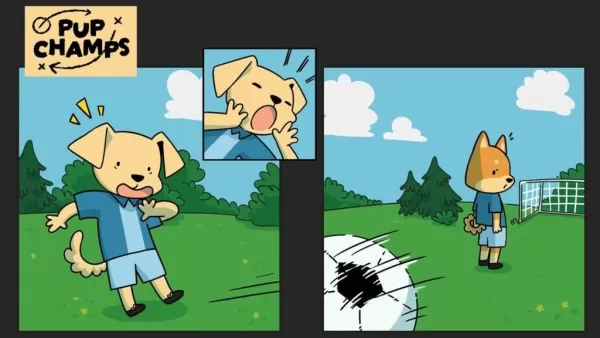 Android-Spiel kombiniert Fußball, Hunde und Rätsel.