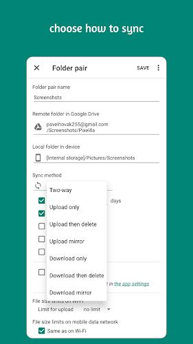 Autosync - File Sync & Backup स्क्रीनशॉट 4