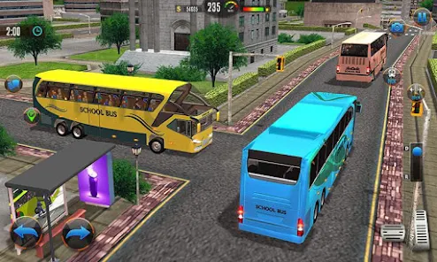 Offroad School Bus Drive Games Tangkapan skrin 2