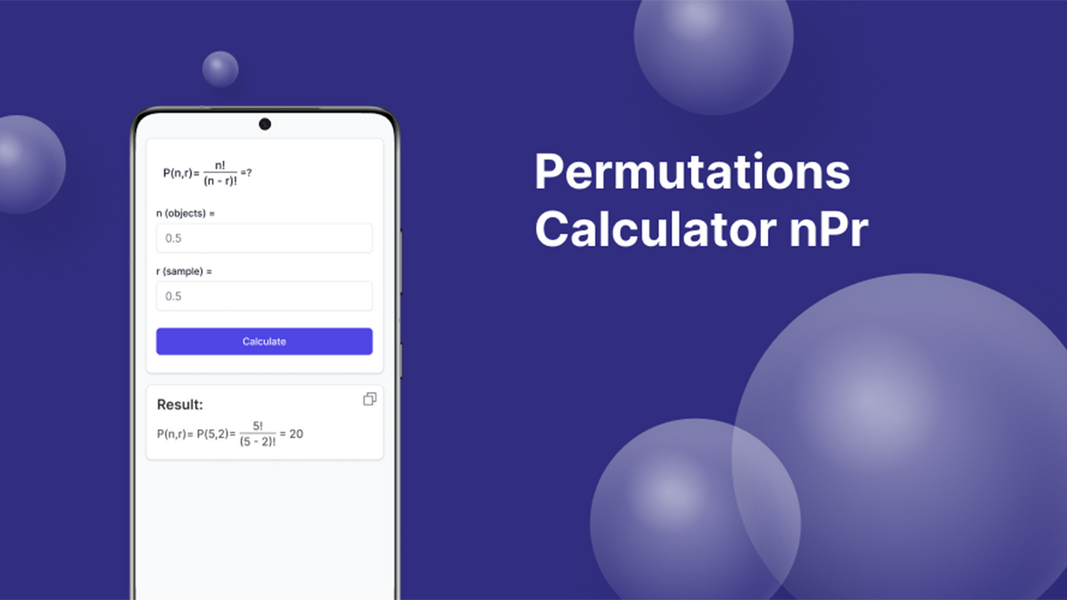 Permutations Calculator Captura de pantalla 3