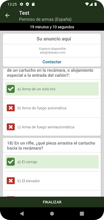 Schermata ExamenesCazador.com 4