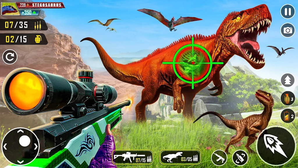 Wild Dino Hunter 3D Gun Games 스크린샷 2