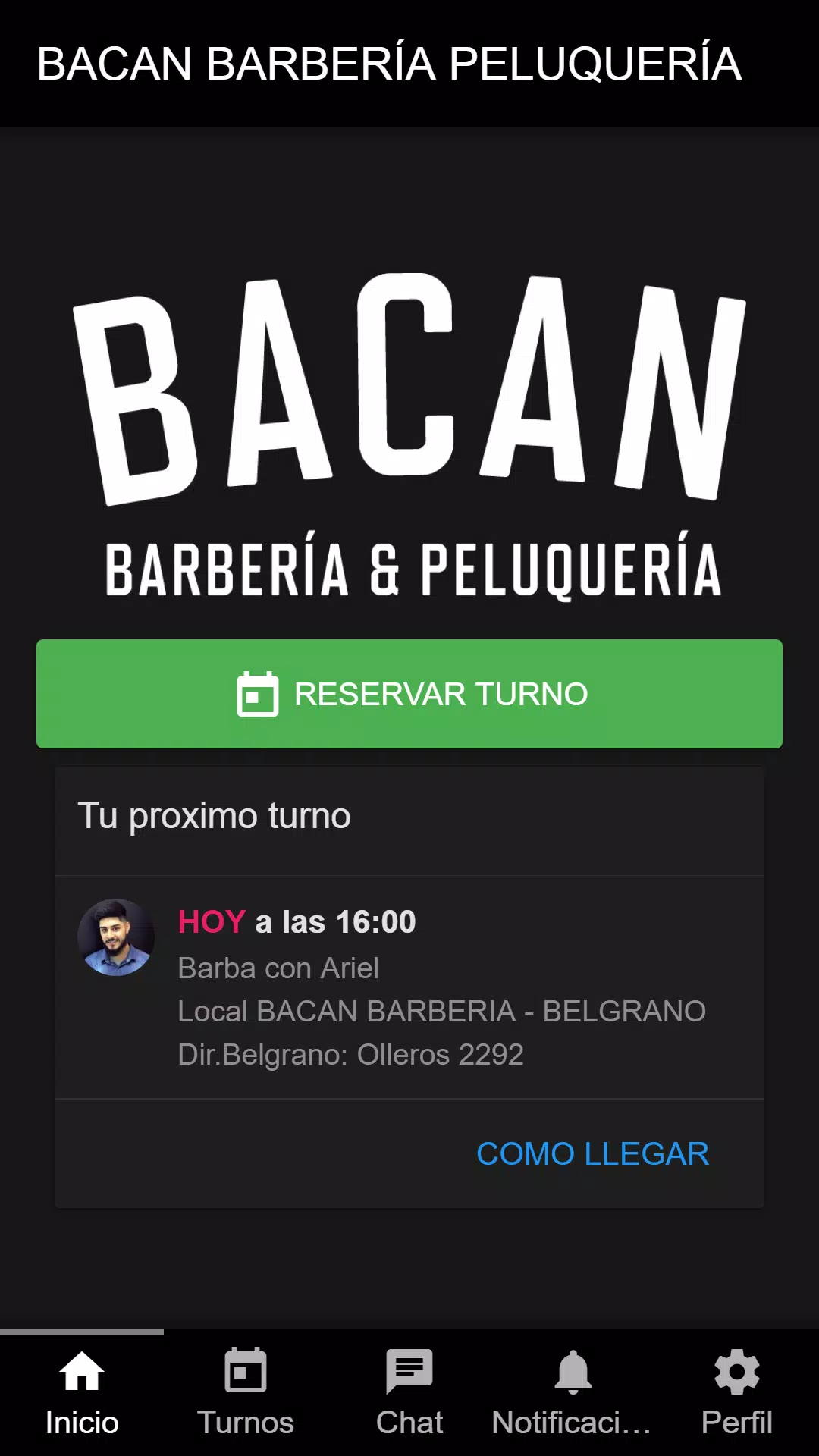 Bacan barbería y peluquería Tangkapan skrin 1