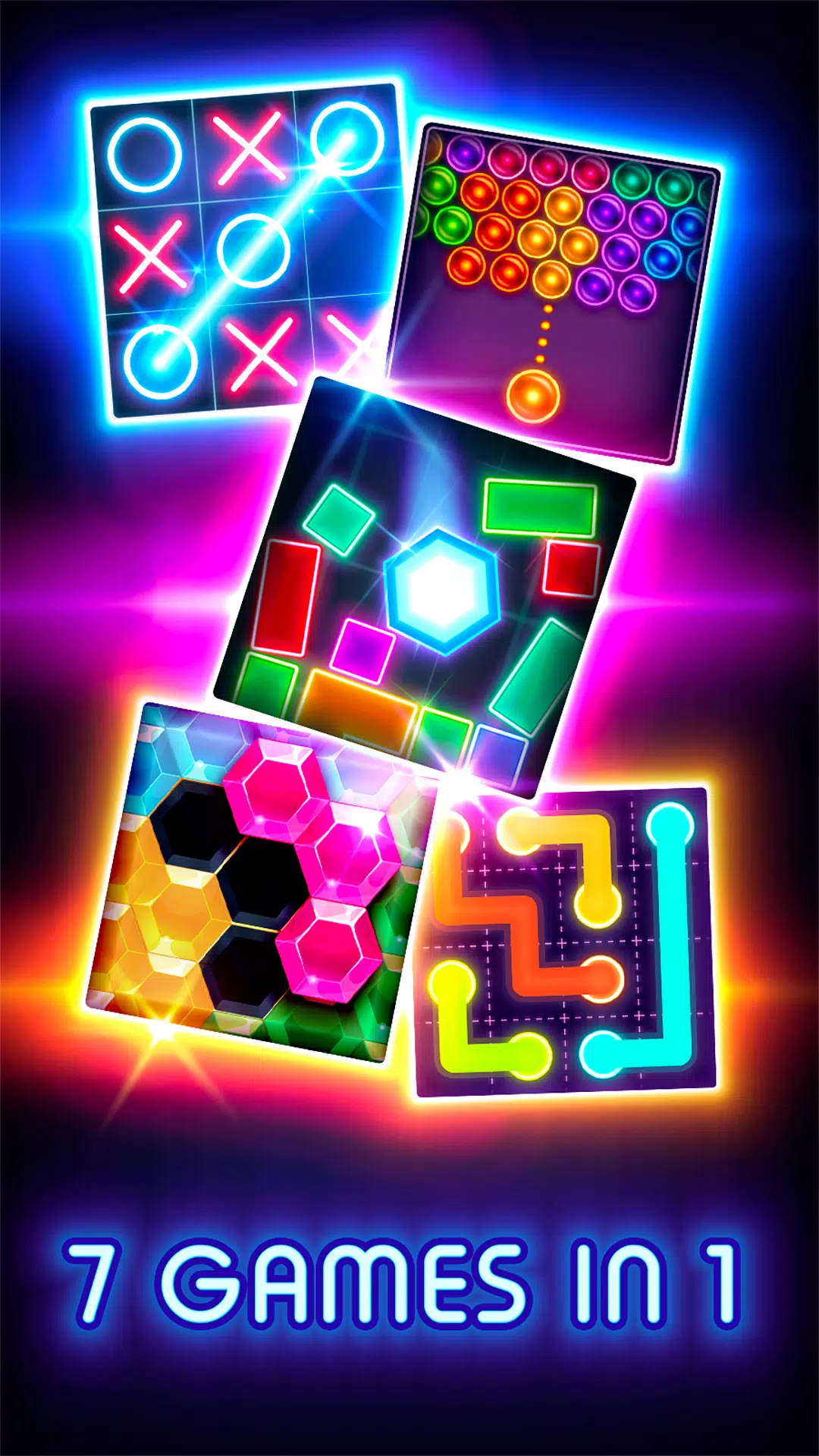 Tic Tac Toe Glow: 2 Players Capture d'écran 3