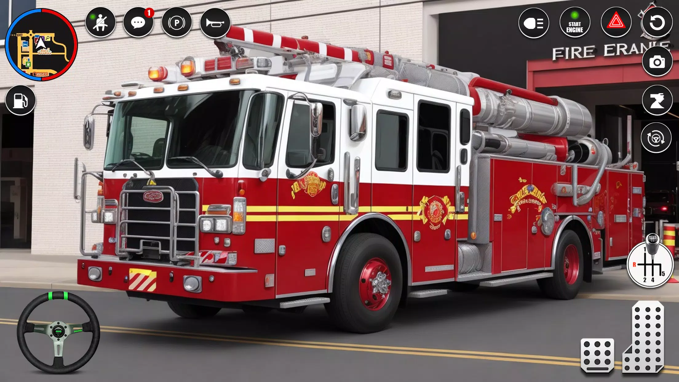 Fire Truck Rescue Sim Games 3d Captura de pantalla 3