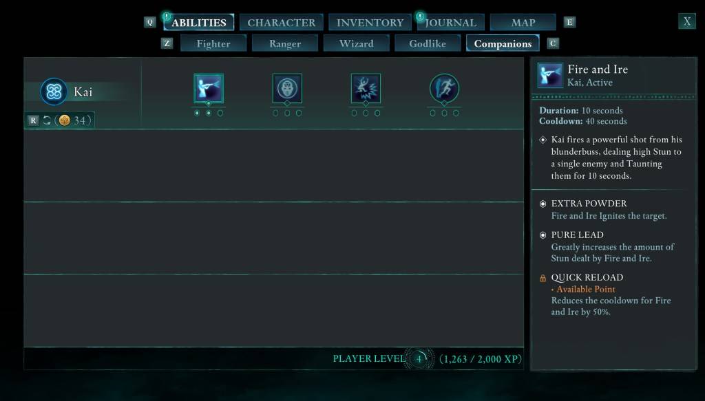 Respeccing Companion Abilities in Avowed