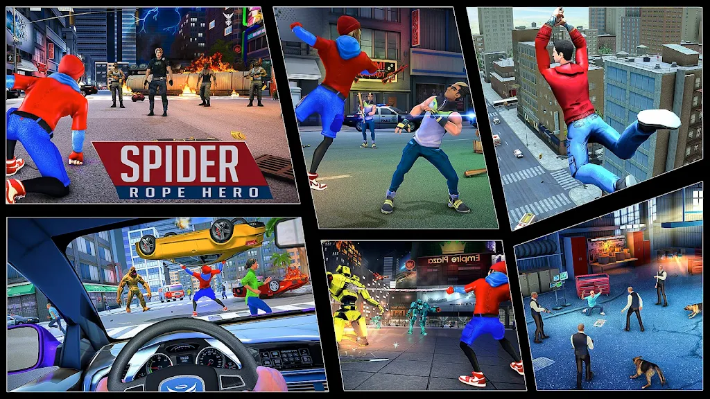 Flying Spider Fight Hero Games Screenshot 1