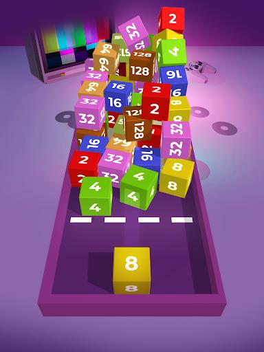 Chain Cube 2048: 3D merge game Tangkapan skrin 1