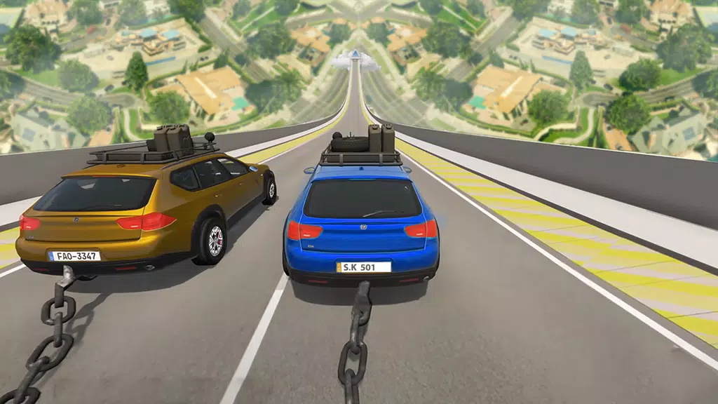 Chained Cars Stunt Racing Game Tangkapan skrin 1