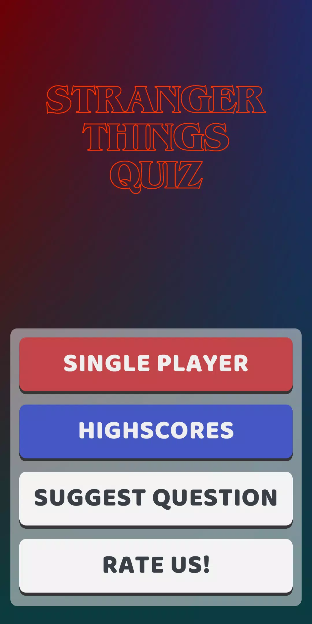 Stranger Things Quiz Capture d'écran 1