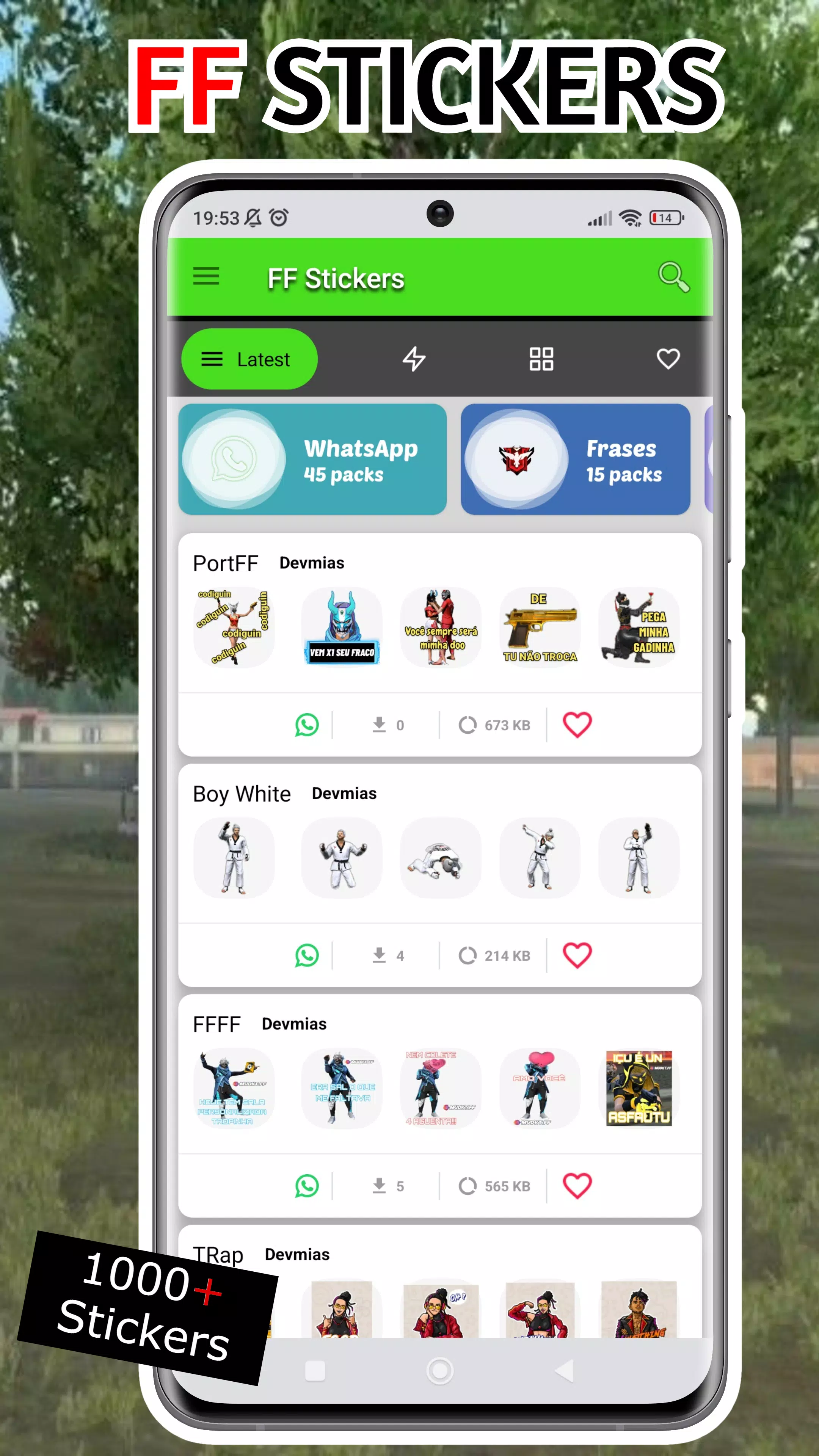 FF Stickers Captura de pantalla 1