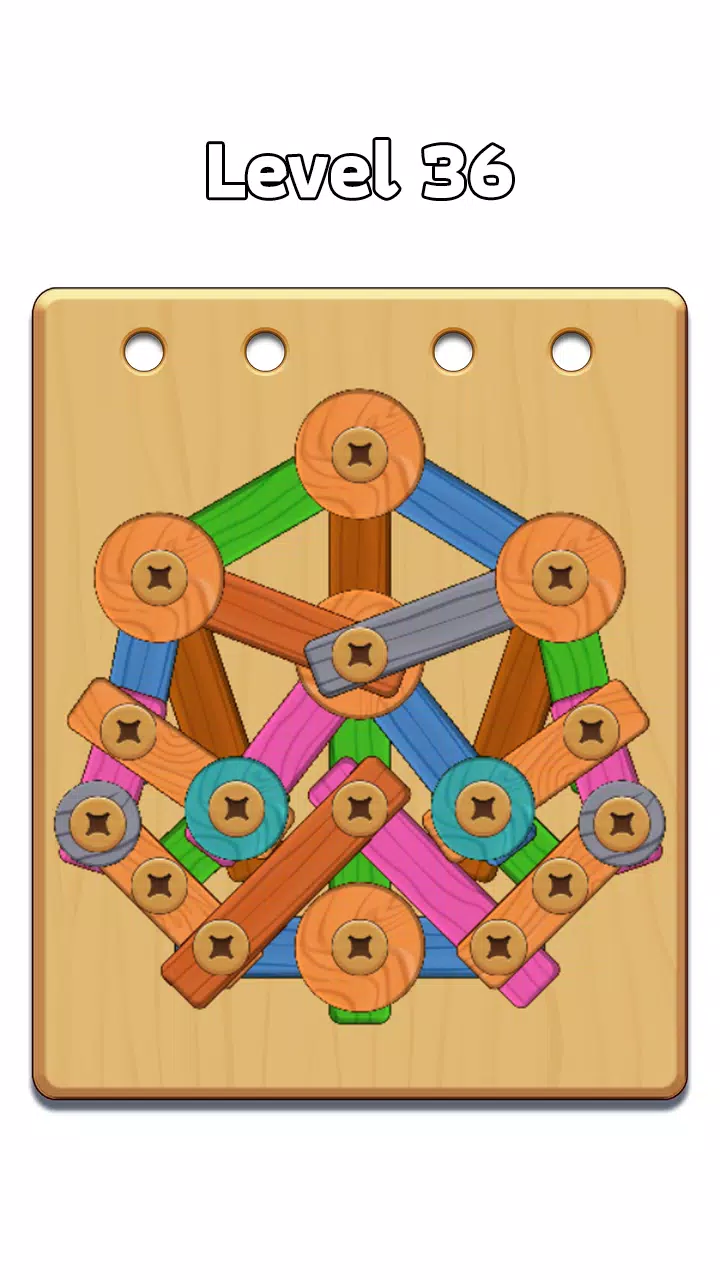 Wood Nuts & Bolt: Screw Puzzle Schermafbeelding 2