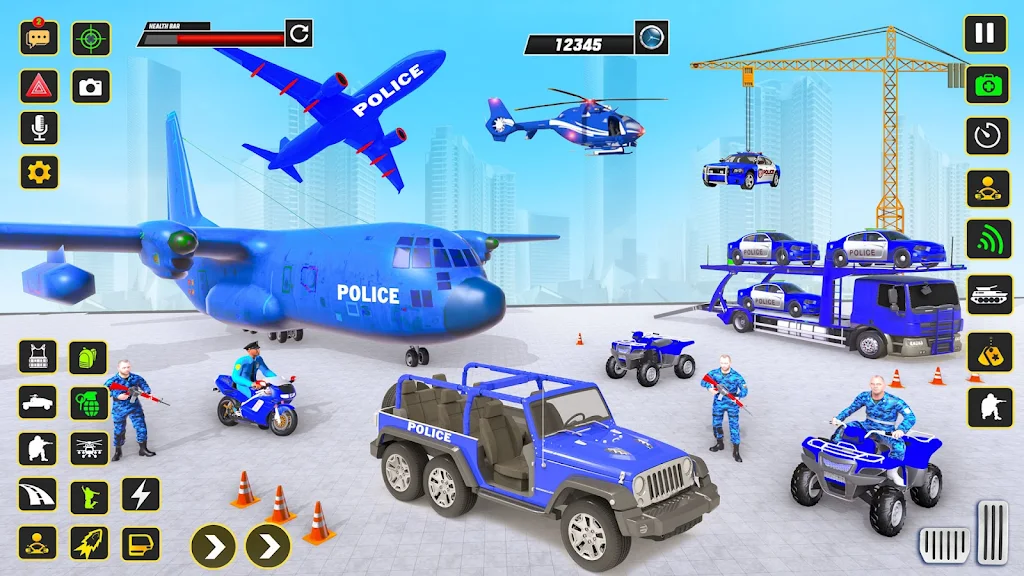 Police Car transporter Game 3D Ảnh chụp màn hình 2