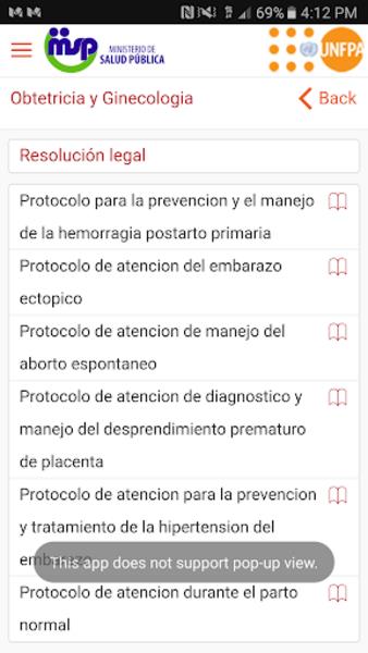 Protocolos de Atención Zrzut ekranu 2