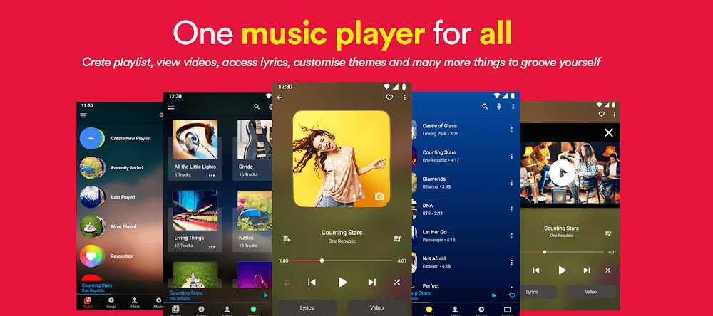 Musikplayer - Audify Player स्क्रीनशॉट 1