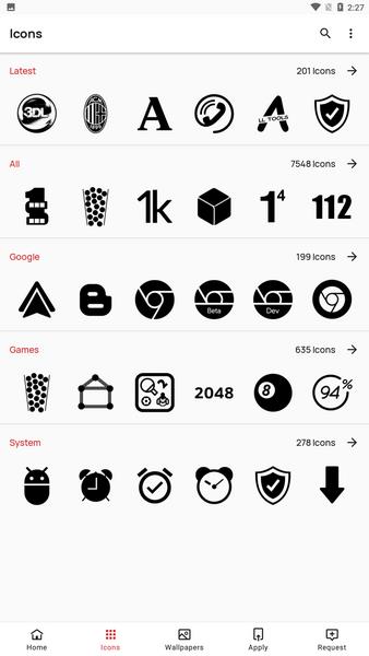 Zwart - Black Icon Pack Screenshot 1