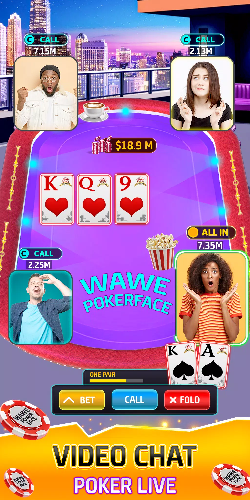 Wawe Poker Face - Holdem Poker ภาพหน้าจอ 3