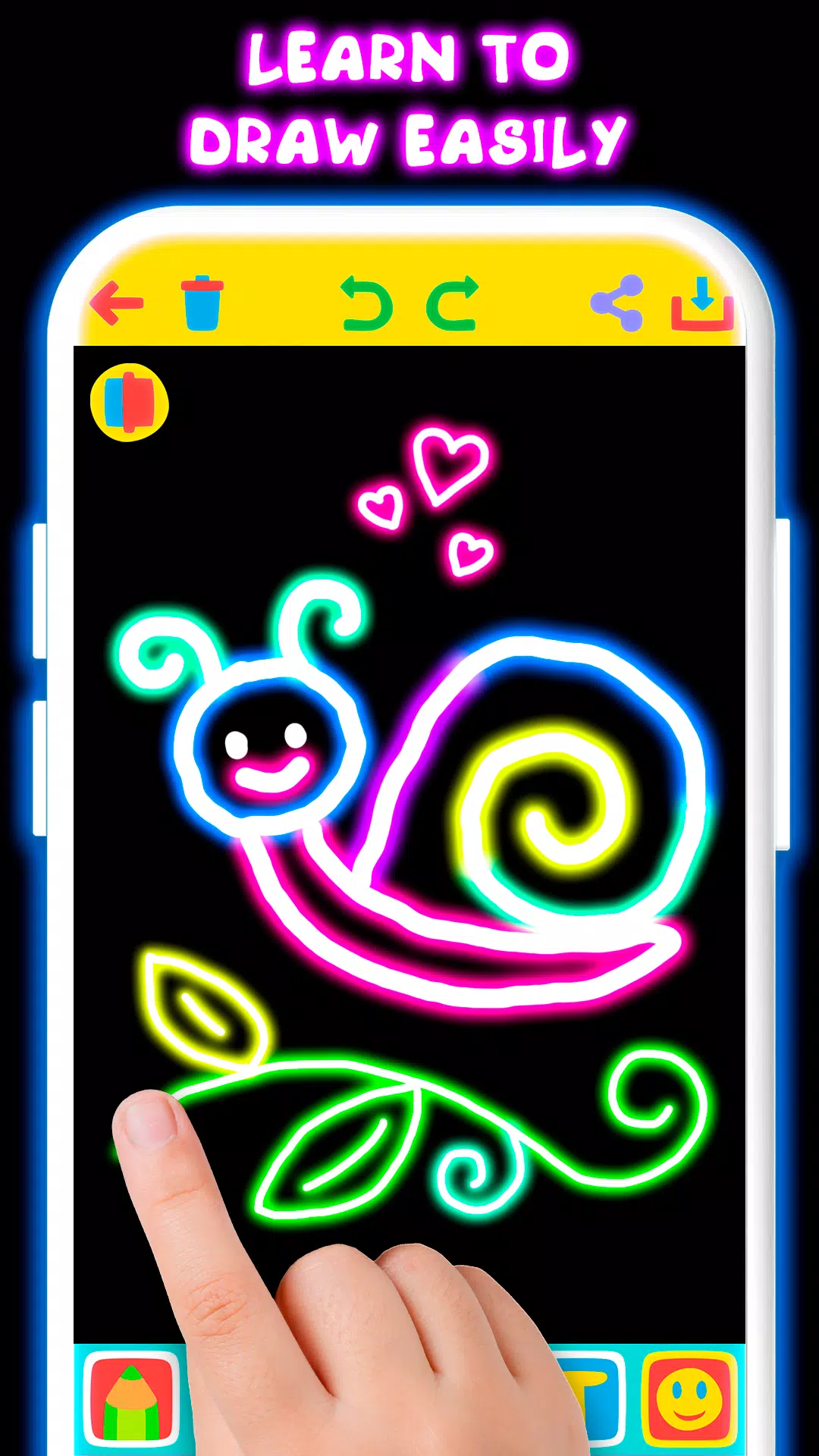 Schermata Drawing For Kids - Glow Draw 1