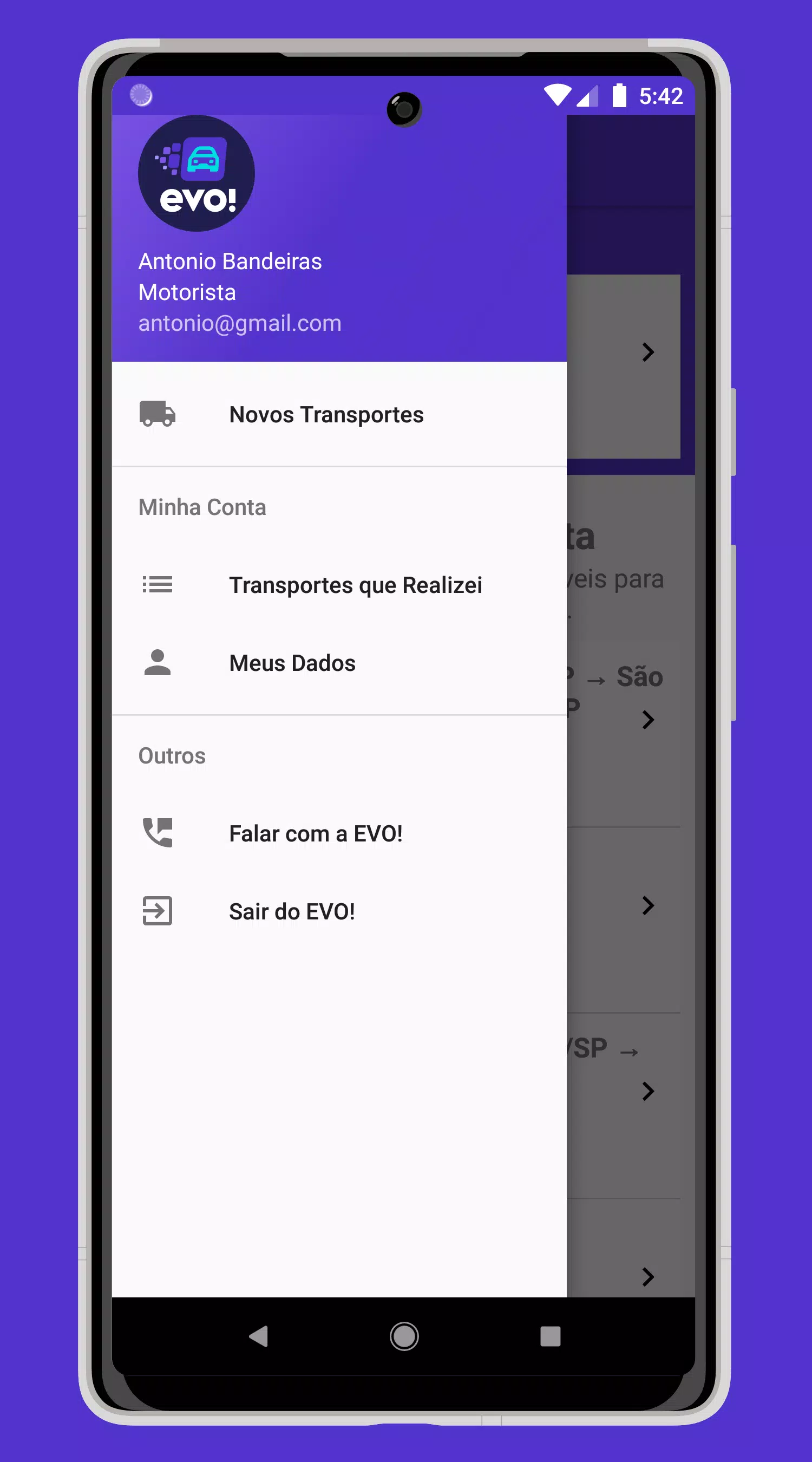 EVO! Transporte de Veículos Screenshot 2