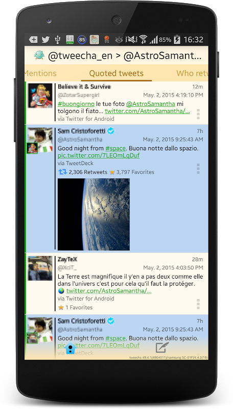 Tweecha Lite for Twitter: Presented in papers Скриншот 3