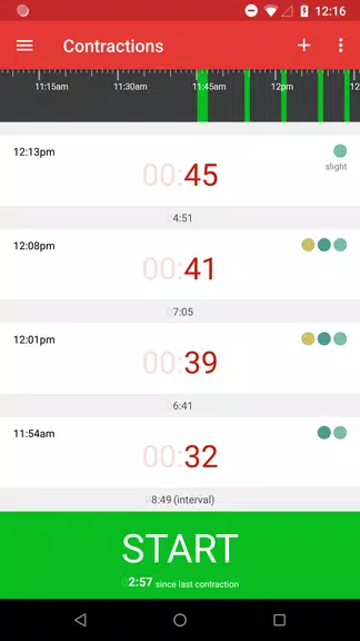 Contractions Timer for Labor Schermafbeelding 1